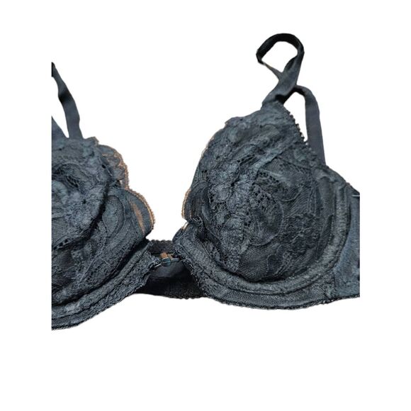 Angelica Black Lace Padded Underwire Bra 34A NEW TAGS - Picture 3 of 6